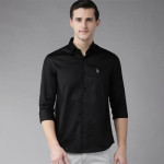 U S Polo Assn Men Black Casual Shirt