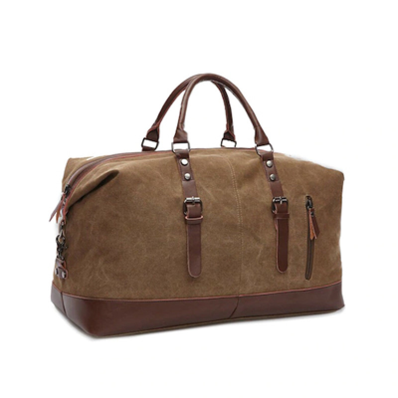 Brown Solid Travel Duffel Bag