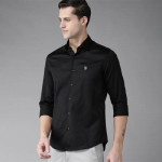 U S Polo Assn Men Black Casual Shirt