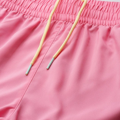 "Men Pink Solid Swim Shorts "