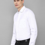 Men White Cotton Formal Shirt